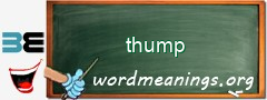 WordMeaning blackboard for thump